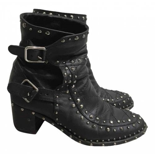 Pre-owned Laurence Dacade Leather Ankle Boots In Black