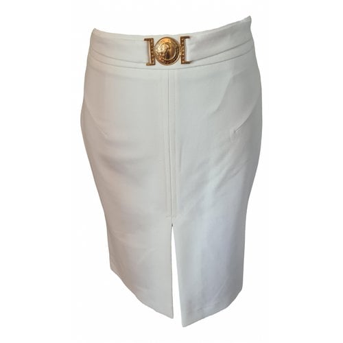 Pre-owned Versace Mid-length Skirt In White