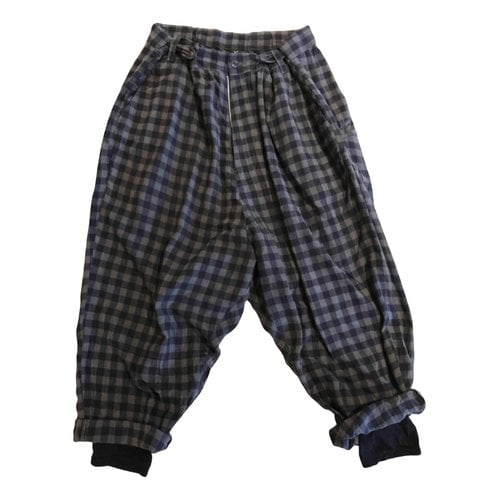 Pre-owned Y's Large Pants In Anthracite