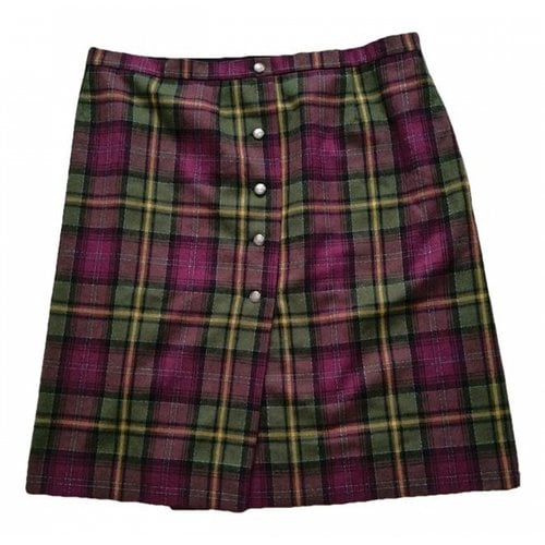 Pre-owned Saint Laurent Wool Mid-length Skirt In Multicolour