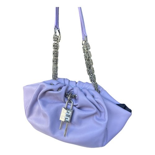 Pre-owned Givenchy Kenny Leather Handbag In Purple