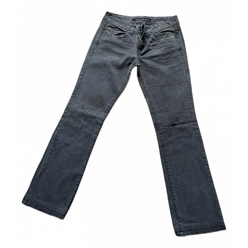 Pre-owned Dkny Straight Jeans In Grey
