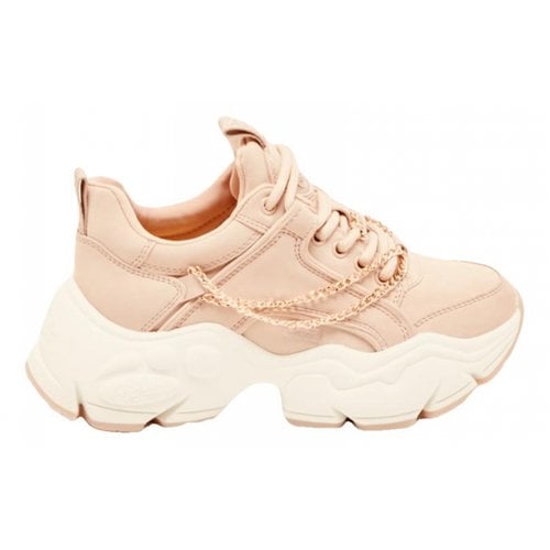 Pre-owned Buffalo Leather Trainers In Pink