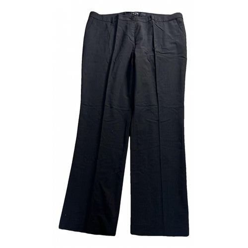 Pre-owned Escada Straight Pants In Black