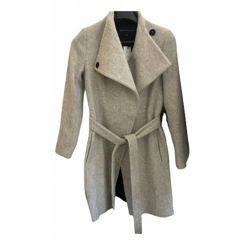 Pre-owned French Connection Wool Coat In Grey