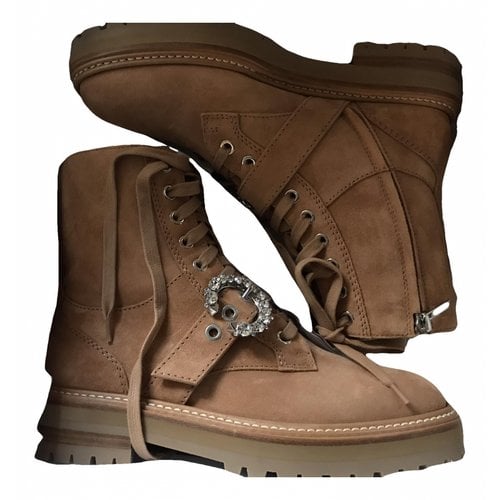 Pre-owned Jimmy Choo Boots In Camel