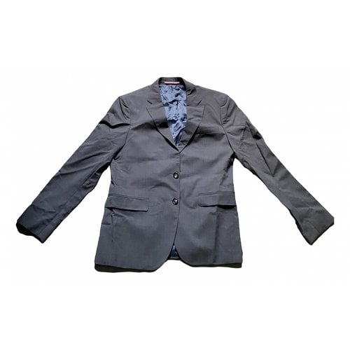 Pre-owned Tommy Hilfiger Wool Suit In Grey
