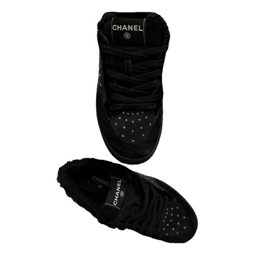 Pre-owned Chanel Boy Trainers In Black