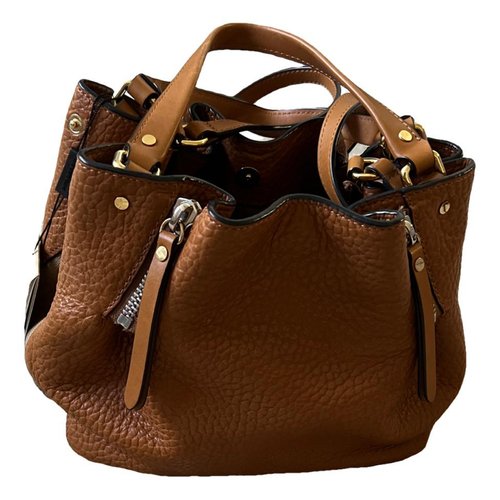 Pre-owned Burberry Ashby Leather Tote In Brown