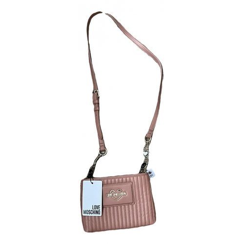 Pre-owned Moschino Love Leather Handbag In Pink