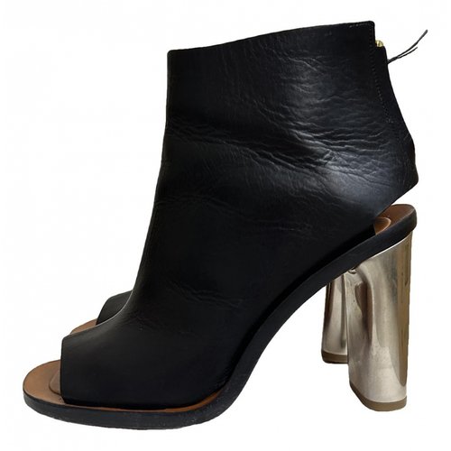 Pre-owned Celine Bam Leather Sandal In Black
