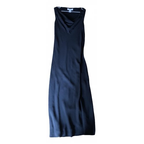 Pre-owned Brooks Brothers Silk Maxi Dress In Black