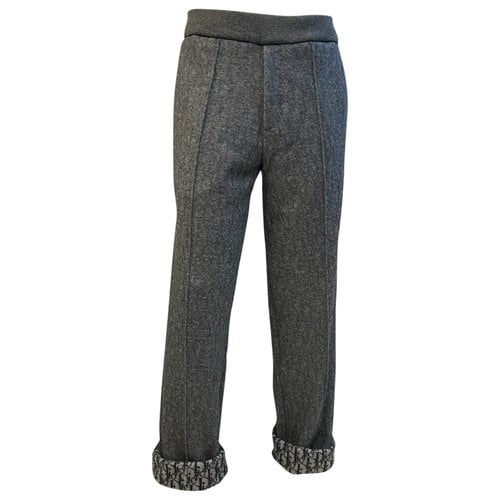 Pre-owned Dior Cashmere Trousers In Grey