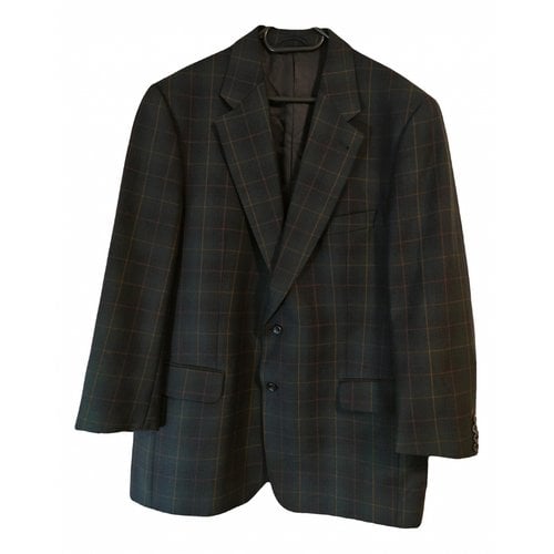 Pre-owned Burberry Wool Suit In Green