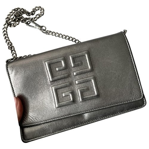 Pre-owned Givenchy 4g Leather Handbag In Silver