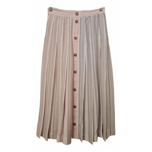 Pre-owned Victoria Beckham Silk Mid-length Skirt In Multicolour
