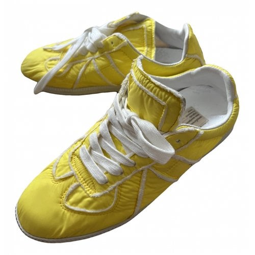 Pre-owned Maison Margiela Cloth Trainers In Yellow