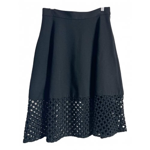 Pre-owned Lela Rose Mid-length Skirt In Black