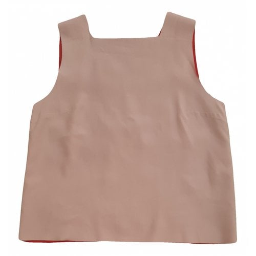 Pre-owned Msgm Silk Camisole In Pink