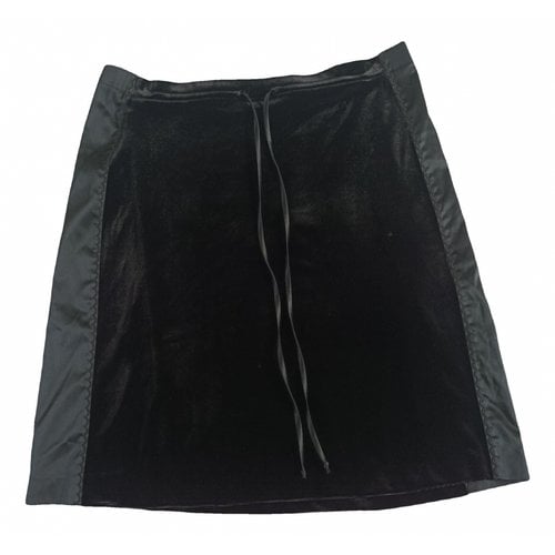 Pre-owned Blumarine Velvet Mid-length Skirt In Black