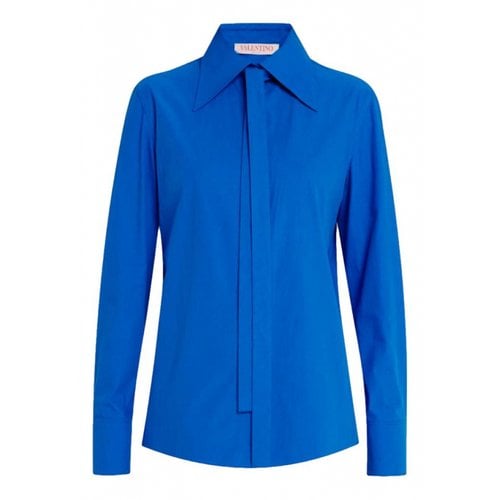 Pre-owned Valentino Blouse In Blue