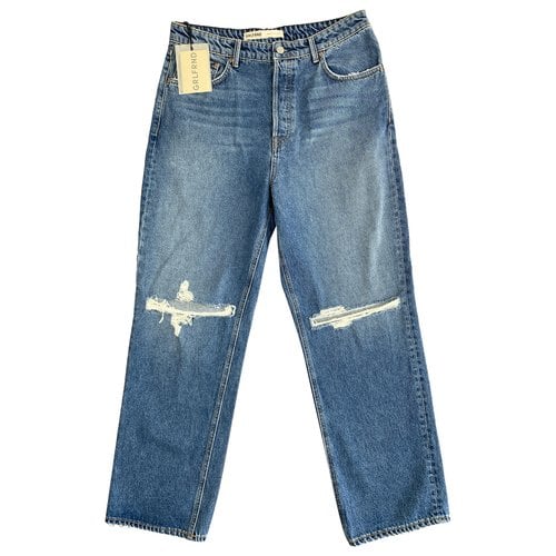 Pre-owned Grlfrnd Boyfriend Jeans In Blue