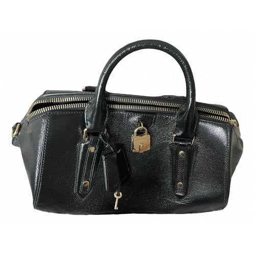 Pre-owned Burberry Patent Leather Handbag In Black