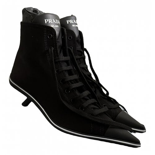 Pre-owned Prada Heels In Black