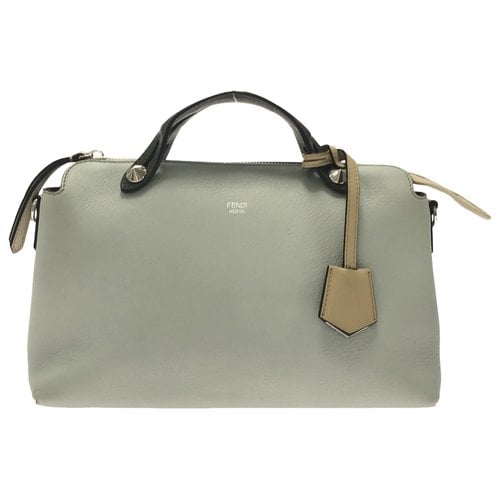 Pre-owned Fendi By The Way Leather Handbag In Grey