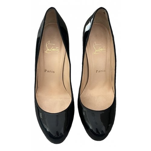 Pre-owned Christian Louboutin Fifi Patent Leather Heels In Black