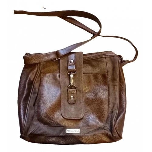 Pre-owned Ted Lapidus Leather Handbag In Brown