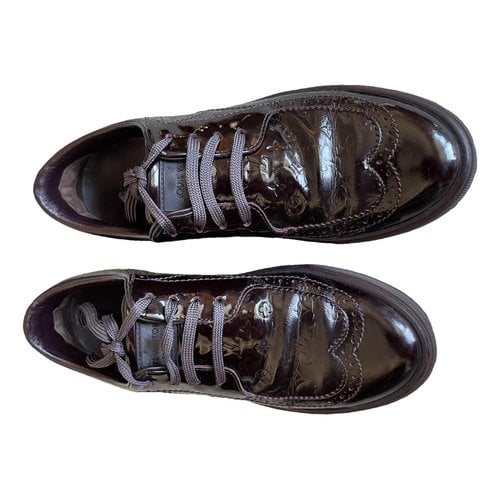 Pre-owned Louis Vuitton Lv Beaubourg Leather Lace Ups In Brown