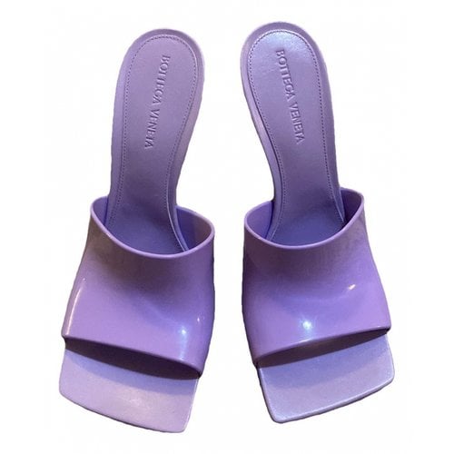 Pre-owned Bottega Veneta Stretch Sandal In Purple