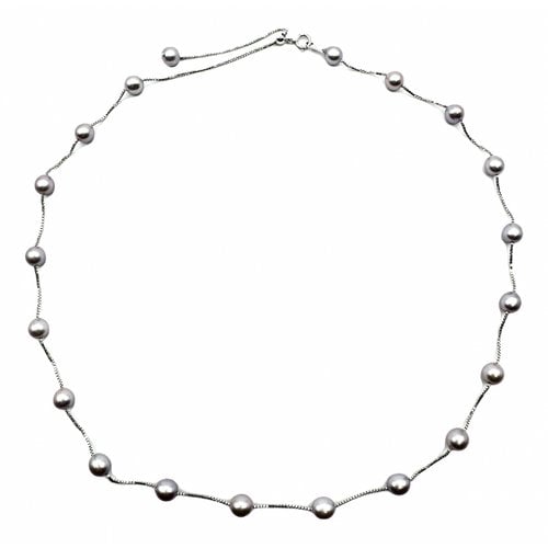 Pre-owned Tasaki White Gold Necklace In Silver