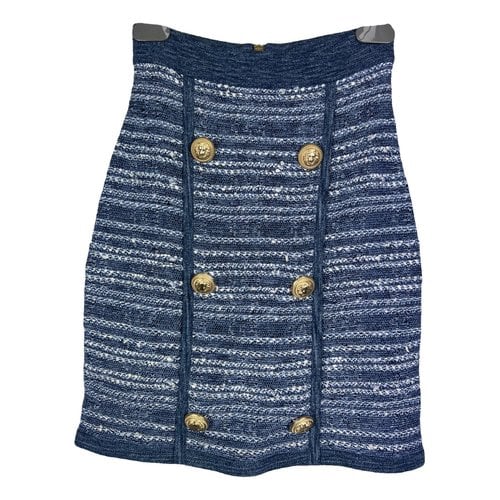 Pre-owned Balmain Mini Skirt In Multicolour