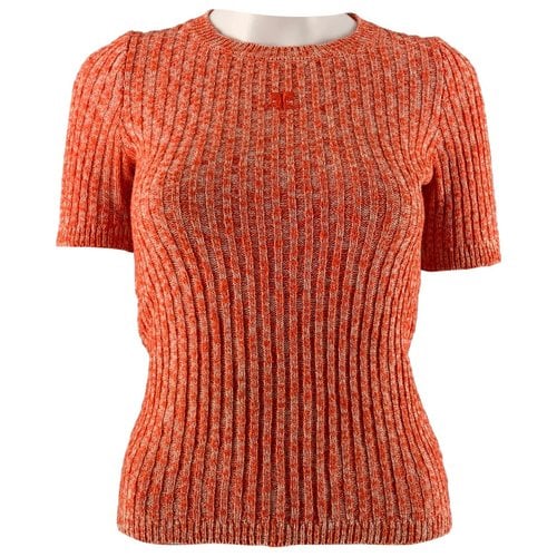Pre-owned Courrèges Wool Top In Orange