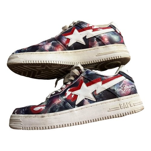 Pre-owned A Bathing Ape Bapesta Patent Leather Trainers In Multicolour