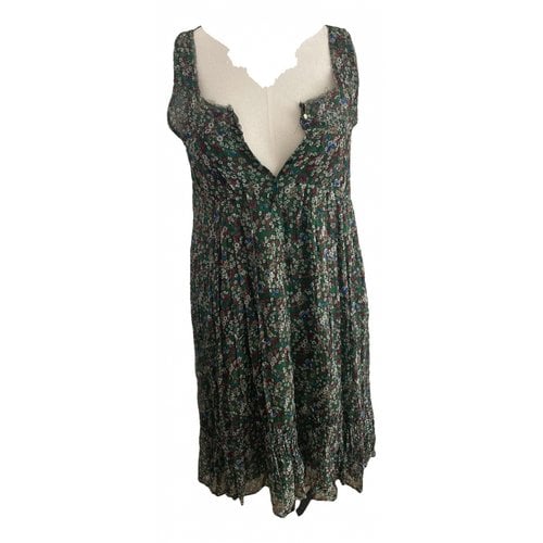 Pre-owned Isabel Marant Silk Mid-length Dress In Green