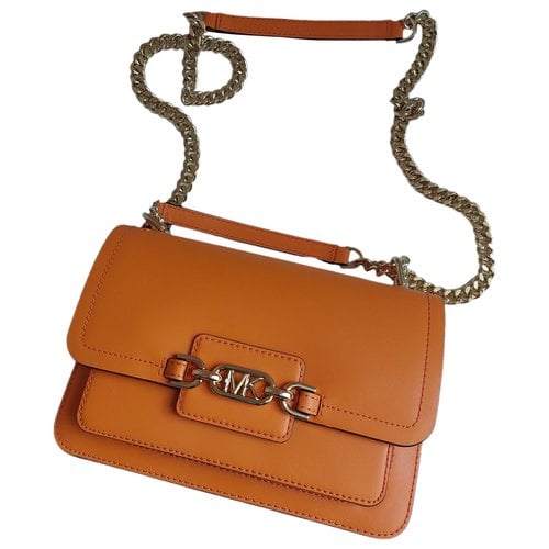 Pre-owned Michael Kors Sloan Leather Handbag In Orange