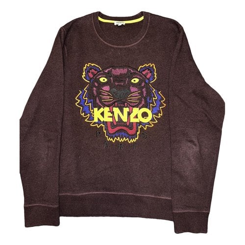 Pre-owned Kenzo Tiger Pull In Burgundy