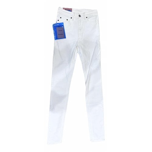Pre-owned Acne Studios Blã¥ Konst Slim Jeans In White