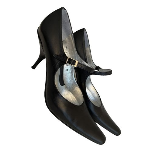 Pre-owned Free Lance Leather Heels In Black