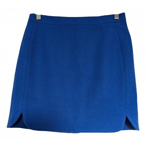 Pre-owned Jcrew Wool Mini Skirt In Blue