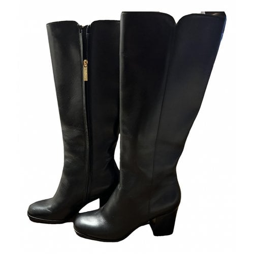 Pre-owned Mulberry Leather Riding Boots In Black