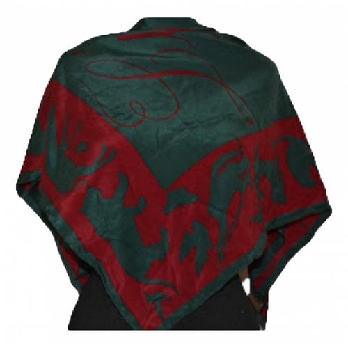Pre-owned Moschino Silk Scarf In Green