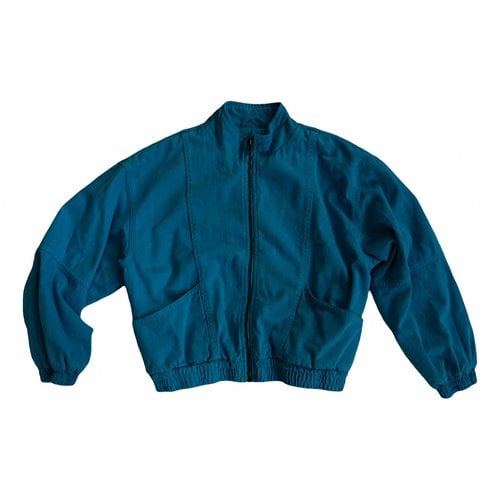 Pre-owned American Vintage Biker Jacket In Turquoise