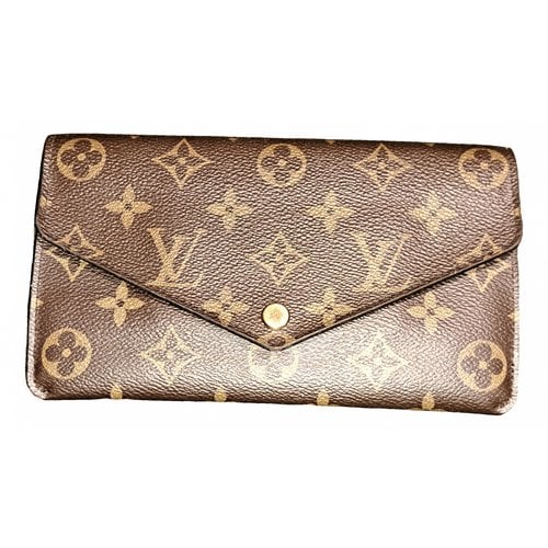 Pre-owned Louis Vuitton Jeanne Leather Wallet In Brown