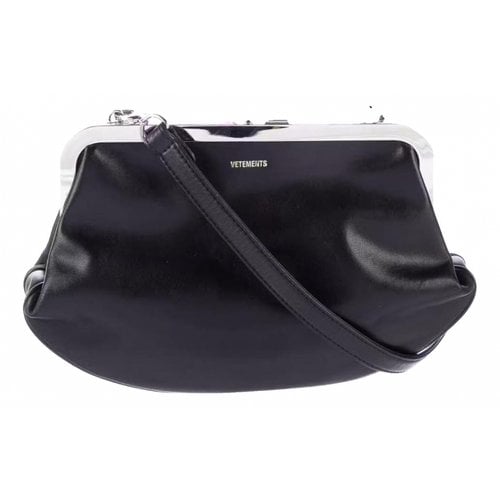Pre-owned Vetements Leather Handbag In Black