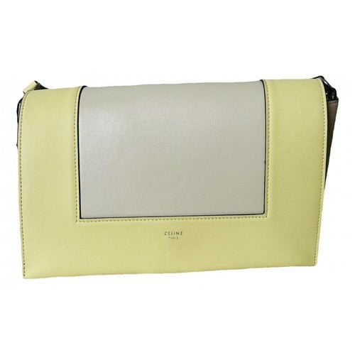 Pre-owned Celine Frame Leather Crossbody Bag In Yellow