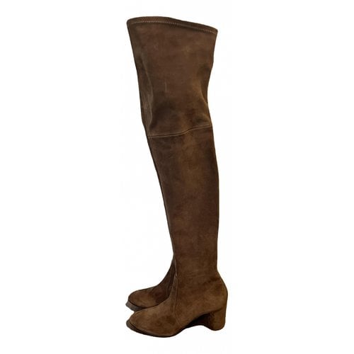 Pre-owned Casadei Boots In Brown